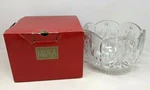 Vtg Mikasa Crystal Clear Christmas Tree Star Sn 106/259 8" Scalloped Edge Bowl. Fixed Price $14.13.