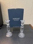 Waterford Marquis Sheridan Pair Of Crystal Candlestick Holders 8. Fixed Price $42.49.