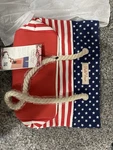 Porto Vino Canvas Tote Wine Purse - American Flag Brand New. Fixed Price $20.00.