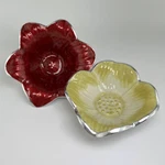 2 Julia Knight Small Flower Bowls Pomegranate Lily Yellow/green Dish 4". Fixed Price $32.00.