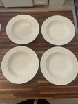 Mikasa English Countryside White Dp 900RIM Soup Bowls 9.375 Set Of Four. Fixed Price $34.74.