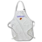 3DROSE Challah Picture Blue Letters White Medium Apron 22X24 With Pockets. Fixed Price $19.99.