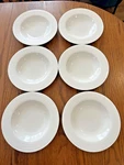 New Set Of 6* Tabletops Gallery Natalie 8" Ringed Rim White Bowls Soup Salad. Fixed Price $21.50.