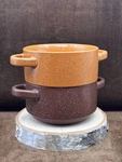 Gourmet Basics By Mikasa Braylin Stackable Soup Bowl Double Handle - Set Of 2. Fixed Price $12.00.