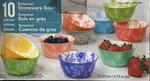Signature Housewares 10-PIECE Small Botanical Stoneware Bowls 1796136. Fixed Price $25.00.