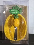Dei Dennis East Ceramic Pineapple Dip Bowl And Stainless Spreader Knife 2 Pc Set. Fixed Price $12.99.
