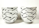 Pier 1 Cereal Soup Bowl Set Of 6 Fork Spoon Knife Motif Design Bangladesh. Fixed Price $49.85.