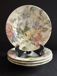 4 Oscar De La Renta Fine Ivory LF005 English Tapestry Floral Soup Bowls Japan. Fixed Price $58.00.