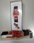 Godinger Gatherings Nutcracker Three Bowl Set With Serving Spoons 14" X 6" Nib. Fixed Price $39.00.