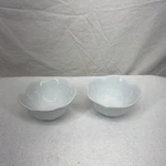 Pier 1 White Porcelain Scalloped Flower Dipping Sauce Bowls Set Of 2 4.5 Inch. Fixed Price $30.00.