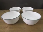 Set Of 4 Corelle Callaway Livingware 28-OZ Super Soup/cereal Bowls Green Stripe. Fixed Price $98.00.