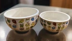 Nesting Ceramic Soup Cereal Bowls Featuring By Gracie Yellow, Brown, Green. Fixed Price $17.00.