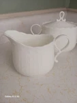 Mikasa White Silk A7050 Sugar Bowl With Lid And Creamer. Fixed Price $60.00.