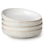 Pasta Bowls 48 Oz 9.5 Inch Ceramic Set Of LYDIA-4PB White Malacasa Large Salad. Fixed Price $89.99.