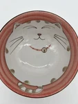 1 Happy Cat Noodle Rice Soup Bowl Coral Pink Japan Warai Neko Porcelain. Fixed Price $17.95.