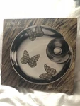 Towle Papillion Collection Chip Dip Tray Platter Shell Butterfly Inlay 13" New. Fixed Price $70.99.
