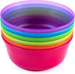 Kids Plastic Dinnerware Set Of 6 Multi Color Bowls Reusable, Bpa-free, Dishwas. Fixed Price $16.99.