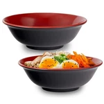Happy Sales HS2BM-48RDBK, Set Of Japanese Melamine Large Bowls, Oz, Multi-p. Fixed Price $39.39.