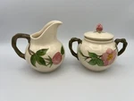 Vintage Franciscan Desert Rose Cream & Sugar Set England. Fixed Price $28.95.