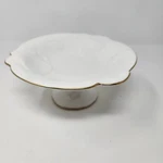 Home Beautiful TY001 Vermeil Pedestal Candy Dish Bowl Soap Petite Bone China. Fixed Price $18.04.