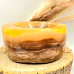 Nature Honey Calcite Crystal 4.5" Big Bowl. Fixed Price $38.00.