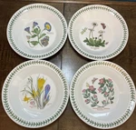 Vtg Set Of 4 Portmeirion Botanic Garden Pasta Soup Bowls Made Britain - 8.5". Fixed Price $36.00.
