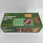 Boston Warehouse Touchdown Chip & Dip Set- Super Football Tray 3 Bowls. Fixed Price $44.99.