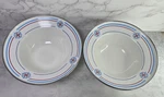 2 Lot Enamelware Bowls Targets American Picnic Metal Nautical Soup Cereal. Fixed Price $9.60.