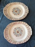 Pair Of Vintage Limoges Lyric 1KS 384 X Oval Serving Platters - 12" Long. Fixed Price $43.00.