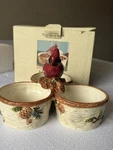 Knollwood Sonoma 3 Section Divided Candy Nut Snack Dish W/ Cardinal Bird Nice!. Fixed Price $15.00.