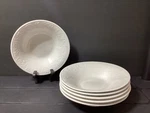 Set Of 6 Totally Today Grape Embossed White Soup Bowls (C3). Fixed Price $39.96.