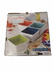 Overandback, 5-PC "summertime" Serving Square Platter Tray + Bowl Set. Fixed Price $43.99.