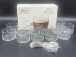 Libbey Just Desserts Mini Glass Bowls W/ Stainless Spoons Set Of 12. Fixed Price $24.88.