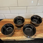 Noritake Stoneware Desert Fire 8682 4 Ramekin Souffle Cups Set Of Japan Lot. Fixed Price $113.97.