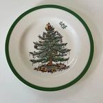 1 Spode Christmas Tree Salad Or Dessert Plate Holiday Santa Dinnerware S3324-A7. Fixed Price $23.75.