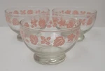 Pyrex Gooseberry Pink Fruit Dessert Sauce Bowls Set Of 3, 5/8" Tall. Fixed Price $69.99.