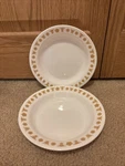 Corelle Butterfly Gold Pasta Bowls 8.5 Inches Diameter Flat Rim Set Of 2 Htf. Fixed Price $60.00.