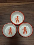 Crate & Barrel Harbor Lobster Butter Bowls Cups Set Of Three 3.5 Diameter. Fixed Price $17.00.