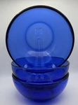 Vintage Crisa Libbey Cobalt Blue Glass Bowls Set Of 3 Mexico 6 Mcm Heavy. Fixed Price $29.99.