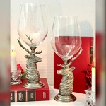 Elk Pewter Vagabond House Wine Glass Clear Bowl 20 Oz Large Goblets -. Fixed Price $254.00.