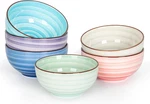 Kitchentour Dessert Bowls Set 6 12 Oz Ceramic Cereal Small 4.7" Assorted Colors. Fixed Price $32.99.