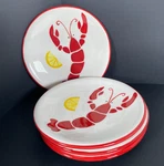 New! Tag Ltd Lobster Lemonappetizer Plates 5.5 Set Of 4 Seafood Hors D'oeuvre. Fixed Price $17.95.