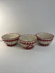 Temptations By Tara Red Gingham Bowl Set! (set Of 3) HC1LJ. Fixed Price $22.99.
