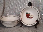 Today's Home Apple 6.5" Soup Cereal Bowls Set Of 4. Fixed Price $21.90.