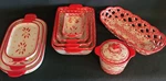 Temp-tations Temptations Tara Old World Red Casseroles Trays Bakers You Pick!. Fixed Price $15.00.