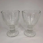 Bormioli Rocco Scalloped Dessert Sherbert Sundae Dish Italy - Set Of 2. Fixed Price $14.50.