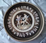 Terracotta Black Round Plate 24K Gold Hand Made In Greece 11. Fixed Price $49.99.