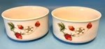 Vintage Otagiri Porcelain Strawberry Dessert Bowls Set Of 2 Made Japan 4 Dia. Fixed Price $18.00.