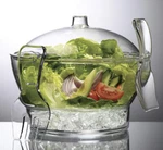 Prodyne Cold Bowl On Ice Acrylic 11 X9 Serving Vented Chamber 6.5 Qt. Fixed Price $40.00.