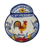 Pascoal Alcobaca Olive Dish Portugal Rooster Hand Painted Ceramic 7 A121. Fixed Price $17.50.